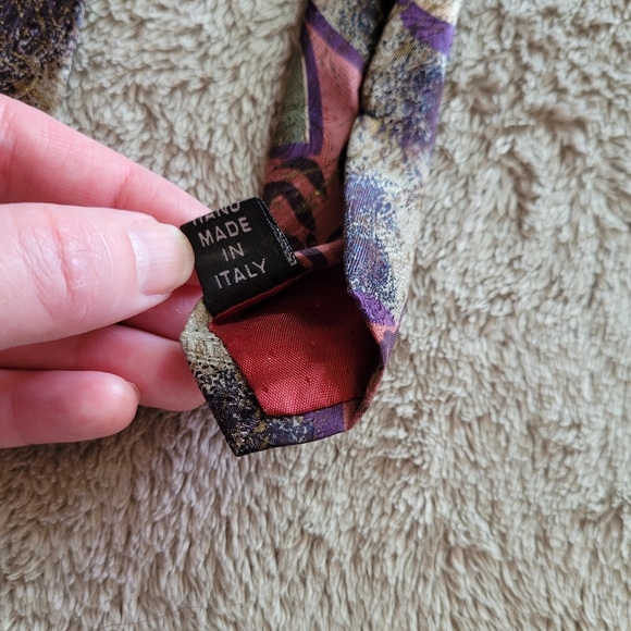 Vintage handmade silk tie - Picture 12 of 13